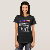 ビーフチキンポークミートバーベキューUsa Tシャツ (正面フル)