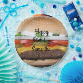 ビーフバーガーキッズ1st誕生日 ペーパープレート (パーティー)