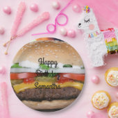 ビーフバーガーキッズ1st誕生日 ペーパープレート (パーティー)