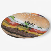 ビーフバーガーキッズ1st誕生日 ペーパープレート (アングル)