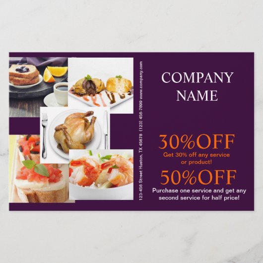 ビーフバーガーサンドイッチチキンプライベートシェフケータリング チラシ (正面)