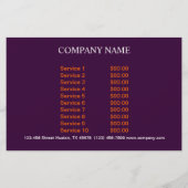 ビーフバーガーサンドイッチチキンプライベートシェフケータリング チラシ (裏面)