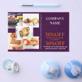 ビーフバーガーサンドイッチチキンプライベートシェフケータリング チラシ (シングル)