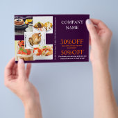 ビーフバーガーサンドイッチチキンプライベートシェフケータリング チラシ (ハンドル)