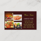 ビーフバーガーサンドイッチチキンプライベートシェフケータリング 名刺 (正面)