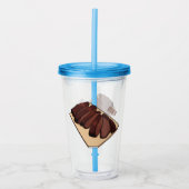 ビーフブリスケット漫画イラストレーション アクリルタンブラー (正面)