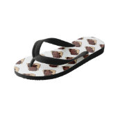 ビーフブリスケット漫画イラストレーション キッズビーチサンダル (アングル)