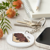 ビーフブリスケット漫画イラストレーション キーホルダー (正面右)