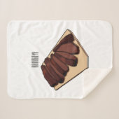 ビーフブリスケット漫画イラストレーション シェルパブランケット (正面(横))