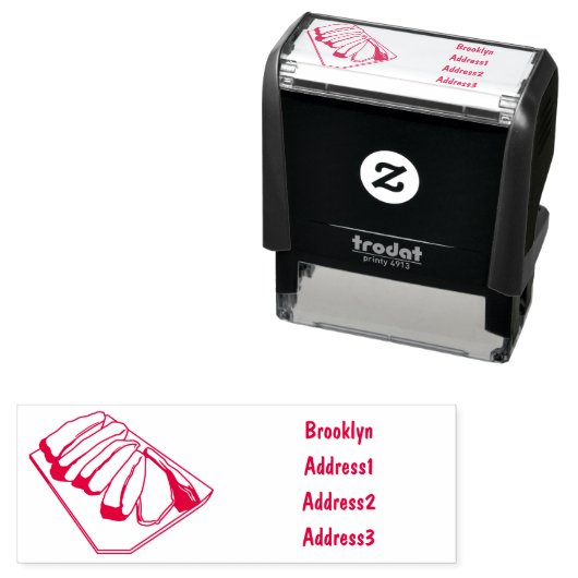 ビーフブリスケット漫画イラストレーション セルフインキングスタンプ (インサイチュ)