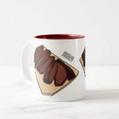 ビーフブリスケット漫画イラストレーション ツートーンマグカップ (正面左)