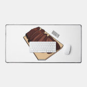 ビーフブリスケット漫画イラストレーション デスクマット (キーボード&マウス)