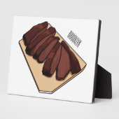 ビーフブリスケット漫画イラストレーション フォトプラーク (側面)