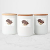 ビーフブリスケット漫画イラストレーション フードラベル (ボトル)