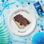 ビーフブリスケット漫画イラストレーション ペーパープレート (パーティー)