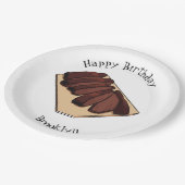 ビーフブリスケット漫画イラストレーション ペーパープレート (アングル)