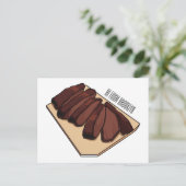 ビーフブリスケット漫画イラストレーション ポストカード (スタンド正面)