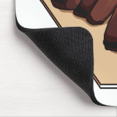 ビーフブリスケット漫画イラストレーション マウスパッド (コーナー)