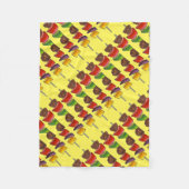 ビーフベジケバブスケウアピクニックフードグルメ フリースブランケット (正面)