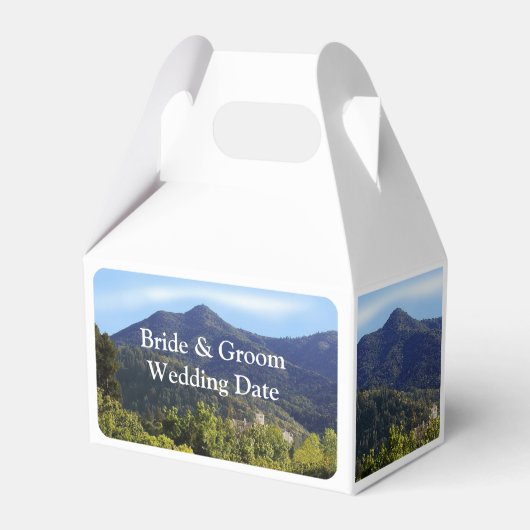 ビーフボックスズゲーブルパーソナライズされたマウントタマルパイス教会 フェイバーボックス (正面サイド)