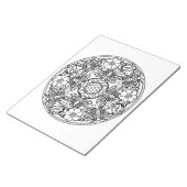 ビーフラワーガーデンマンダラカラーリングブックパッド ノートパッド (アングル)