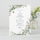 ビーフラワーガーデン赤ちゃんシャワー 招待状 (スタンド正面)