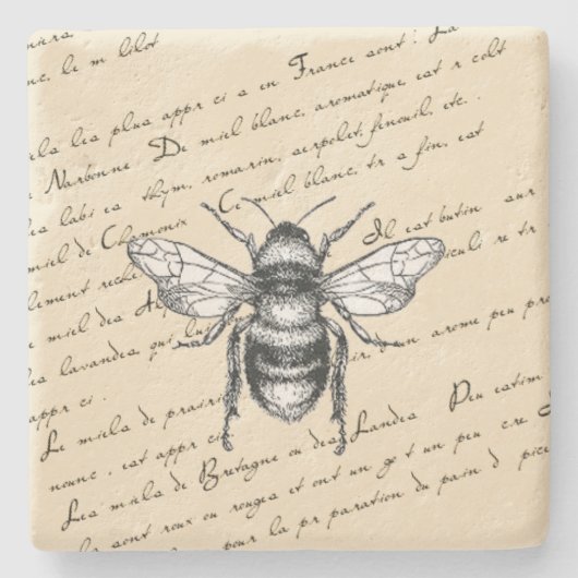 ビーフランスのスクリプトストーンコースター ストーンコースター (正面)