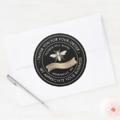 ビーフランスのビーと金ゴールドバナー養蜂家ありがとう ラウンドシール (封筒)