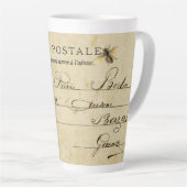 ビーフランスのポストカード カフェラテマグ (右アングル)