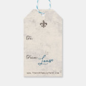 ビーフランスの・フラワー市場パーソナライズされた ギフトタグ (裏面)