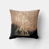 ビーフリーアウトカゴ鳥の山の金ゴールドグリッター クッション (裏面)