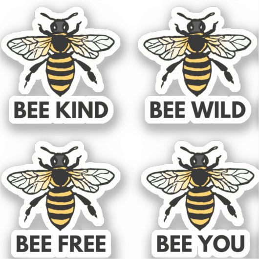 ビーフリーワイルドkindユー(昆虫)マルハナバチ 図解入りの、写真付きの シール (正面)