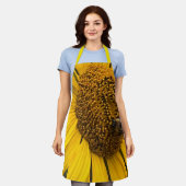 ビーフレンドリーに調理師ひまわり（昆虫）マルハナバチエプロン エプロン (着用した状態)