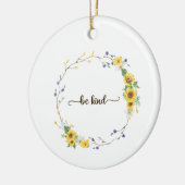 ビーフレンドリーひまわりフローラ植物リース セラミックオーナメント (左)