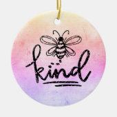 ビーフレンドリーグラデーションレインボー セラミックオーナメント (正面)