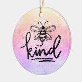 ビーフレンドリーグラデーションレインボー セラミックオーナメント (左)