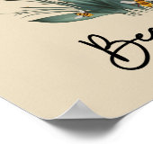 ビーフレンドリービーデコール水彩フローラ前向き引用文 ポスター (角)