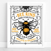 ビーフレンドリービー前向きハンブルカワイイ引用文 ポスター