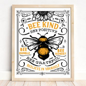 ビーフレンドリービー前向きハンブルカワイイ引用文 ポスター