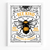 ビーフレンドリービー前向きハンブルカワイイ引用文 ポスター