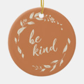 ビーフレンドリー感動的引用文テラコッタリース セラミックオーナメント (正面)