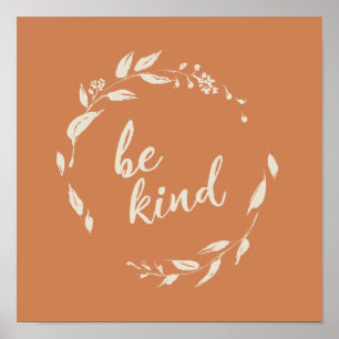 ビーフレンドリー感動的引用文テラコッタリース ポスター