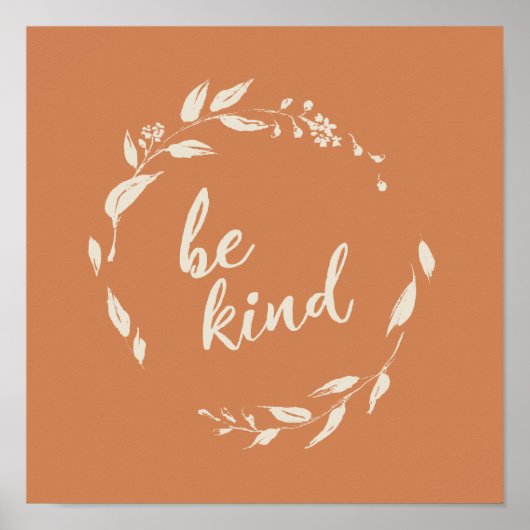 ビーフレンドリー感動的引用文テラコッタリース ポスター (正面)