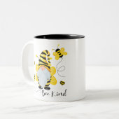 ビーフレンドリー格言ビーヒッピー格言恋人 ツートーンマグカップ (正面左)