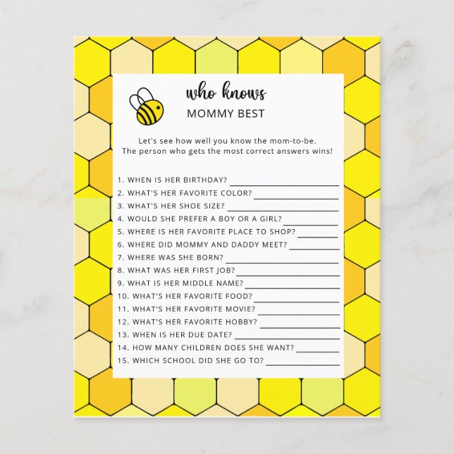 ビーフローラの赤ちゃんシャワー、誰がママを知っ最高のている (正面)