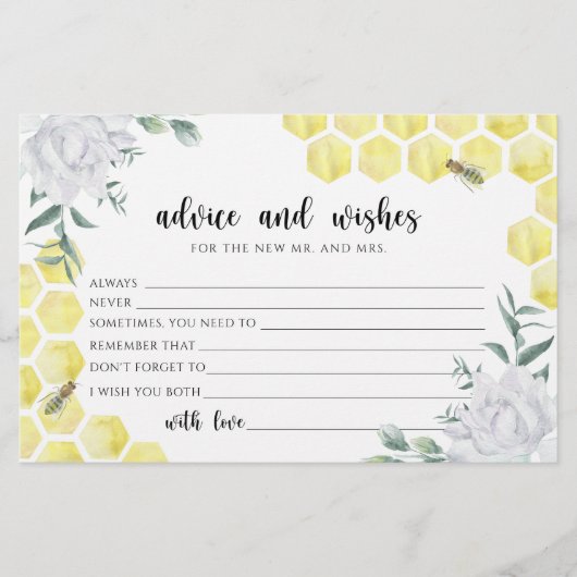 ビーフローラアドバイスとウィッシュブライダルシャワー 便箋 (正面)