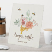 ビーフローラハニカム赤ちゃんシャワーおむつラッフル 台座サイン (インサイチュ)