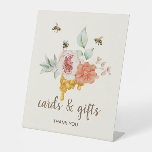 ビーフローラハニカム赤ちゃんシャワー贈答用テーブル 台座サイン (正面)