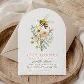 ビーフローラママとビーのアーチ赤ちゃんシャワー 招待状