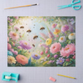 ビーフローラヴィンテージカーネーションオレンジの切り離 薄葉紙 (クラフト)